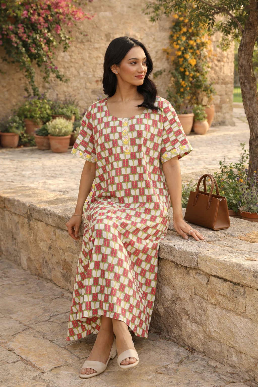 BLUSH GEO LEAF