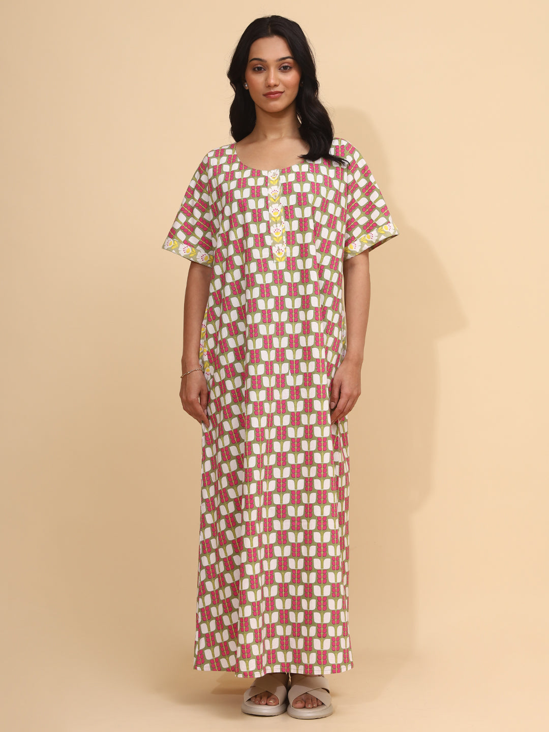 BLUSH GEO LEAF