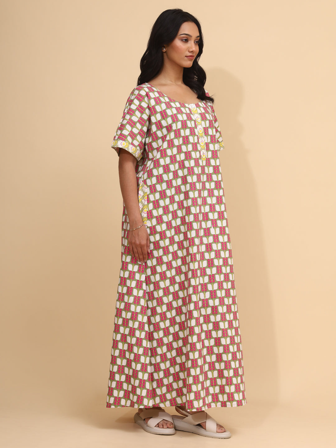 BLUSH GEO LEAF