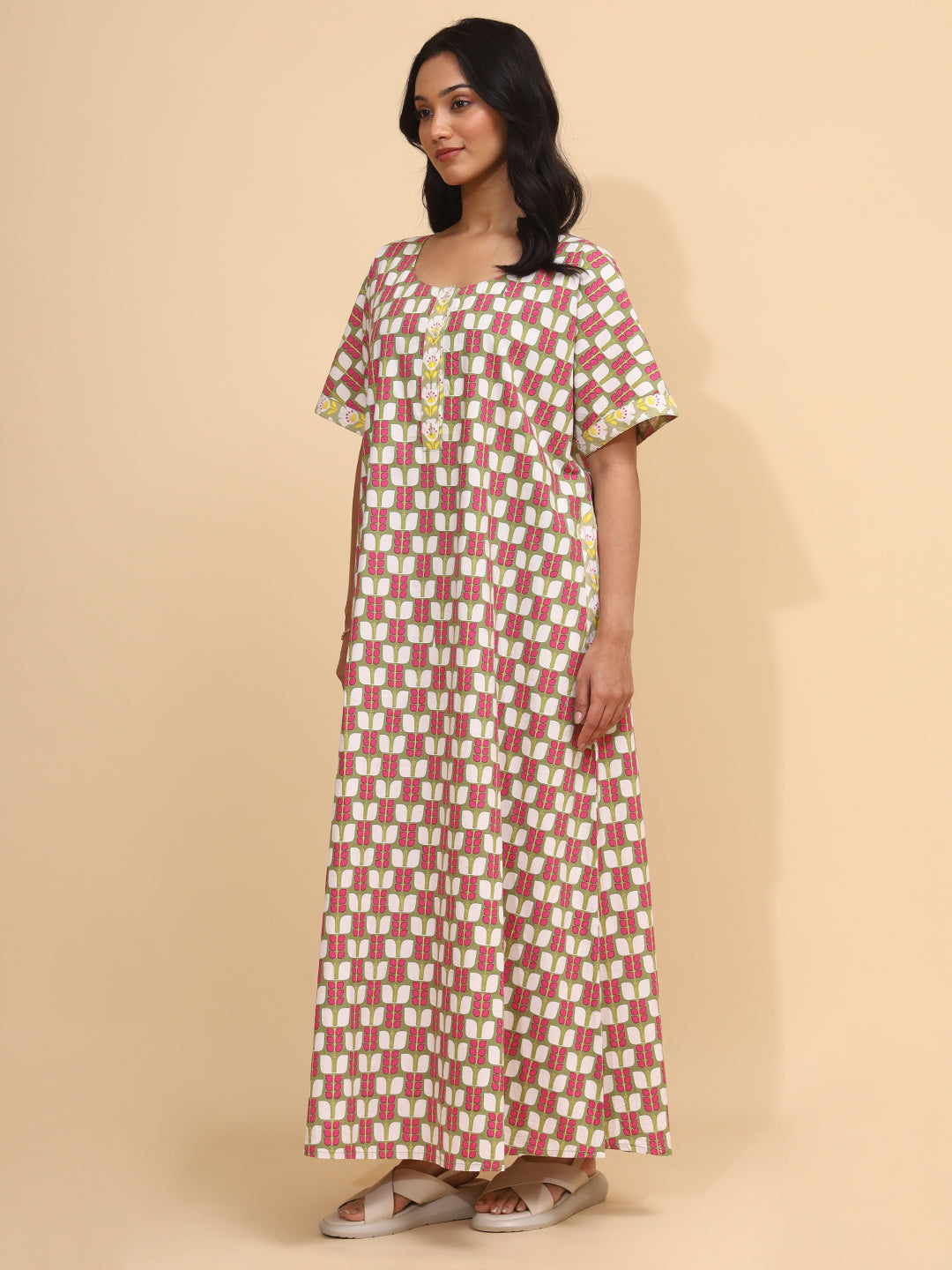 BLUSH GEO LEAF